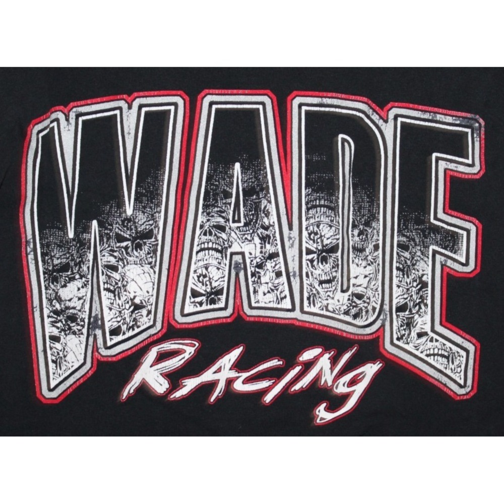 Wade Racing Skull Graphic T Shirt Men’s XL Black Racing Streetwear Tee